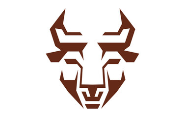 Buffalo Cow Ox Bull Head Logo Design Template