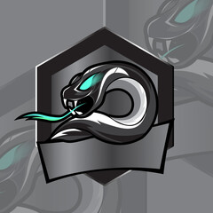 snake logo illustration, vector eps 10
