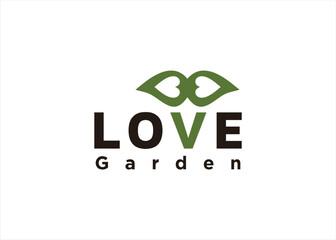 love organic logo design template