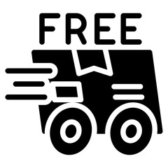 packaging delivery free fast solid glyph icon