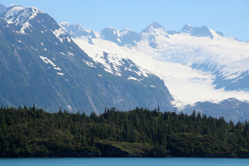 Coastal landscape in Prince William Sound, Alaska  