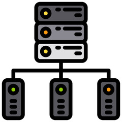 Hosting filled outline icon