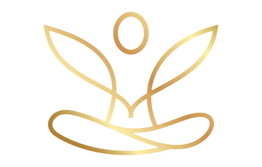 Lotus Human Yoga luxurious Logo Design