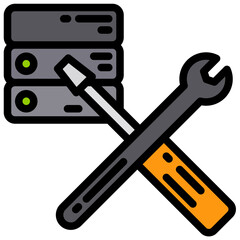 Maintance filled outline icon