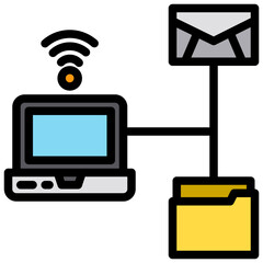 Mornitor filled outline icon