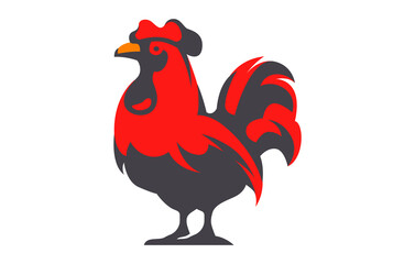 Red Rooster Farm Logo Design Template