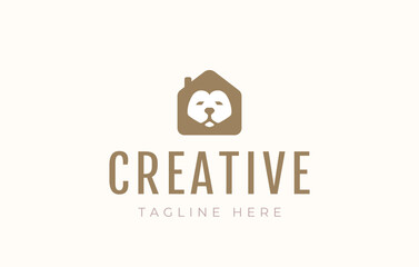 Bear Home Logo Design Template