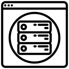 Server outline icon