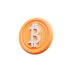 Obraz premium Bitcoin icon isolated 3d render illustration