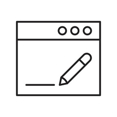 Edit webpage icon design. Website page and pen tool vector illustration