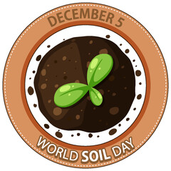 World soil day text for banner or poster design