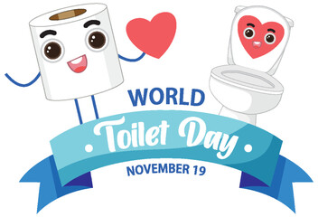 World toilet day text design