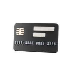 Debit card icon isolated 3d render illustration