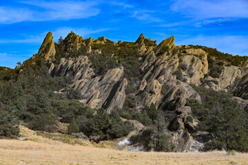 Dramatic Geological Formations in Los Padres National Forest near Ojai, California