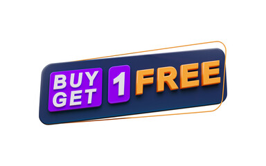 Buy one get one sale 3d promotion banner