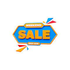 Weekend Sale 3d promotion banner