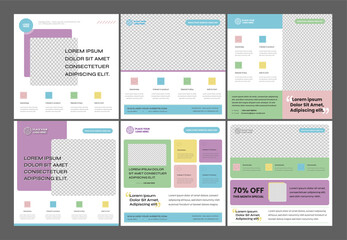 A Pack of Square Sized Social Media Templates, perfect for bombastic campaigns online or other events