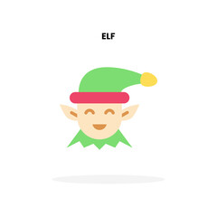 Elf flat icon. Vector illustration on white background. Can used for digital product, presentation, UI and many more.
