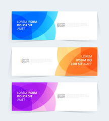 Geometric banner design with Vector presentation template.