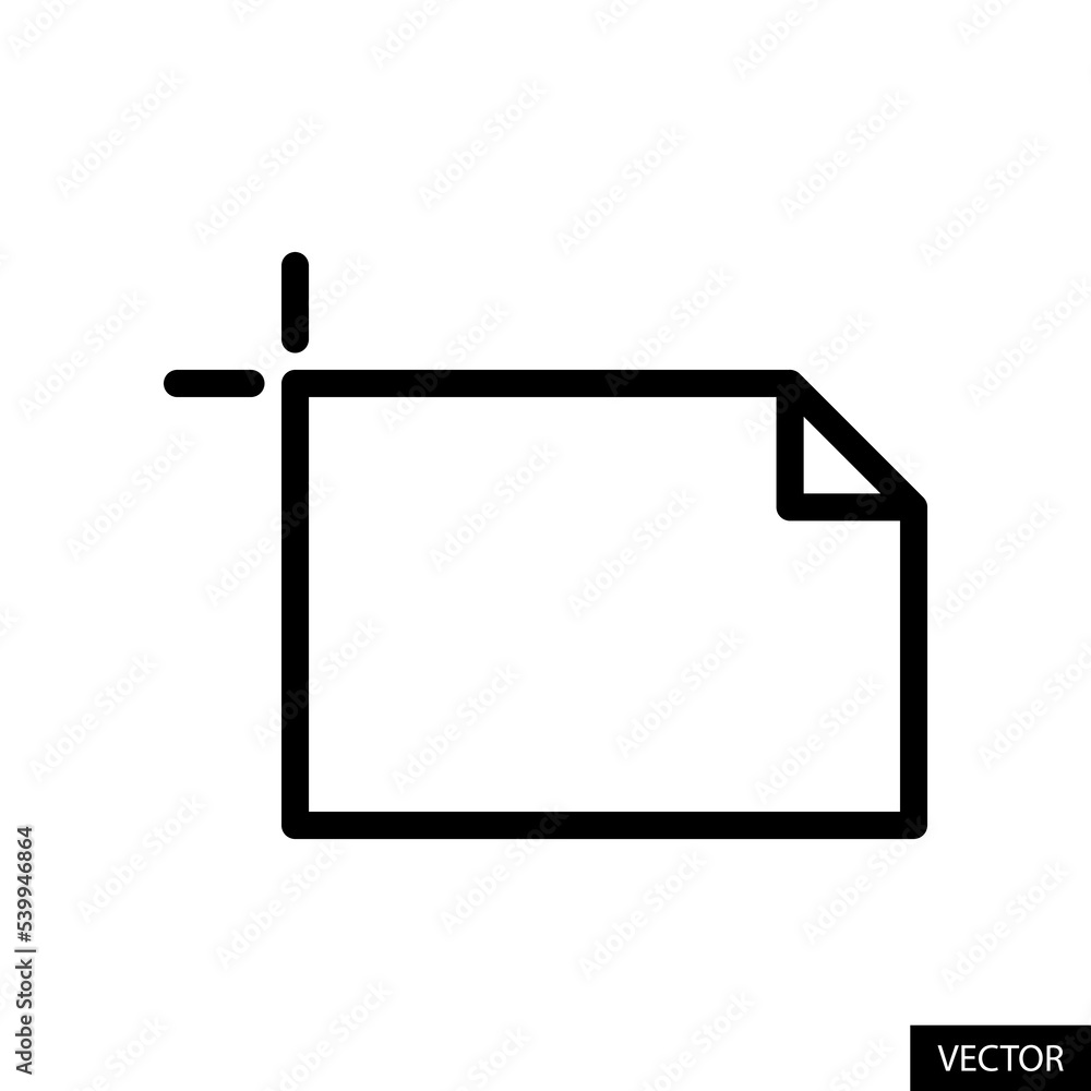 Poster artboard tool vector icon in line style design for website, app, ui, isolated on white background. e