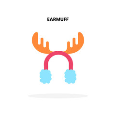 Earmuff flat icon. Vector illustration on white background. Can used for digital product, presentation, UI and many more.