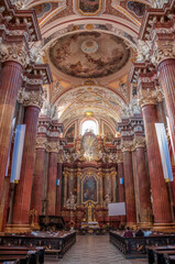 Fototapeta premium Collegiate of the Mother of God of Perpetual Help and Saint Mary Magdalene. Poznan, Greater Poland Voivodeship, Poland.