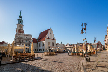 Market square in Poznan, Greater Poland Voivodeship, Poland.