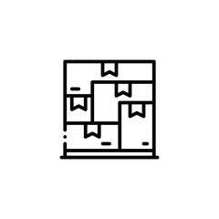 box storage line icon