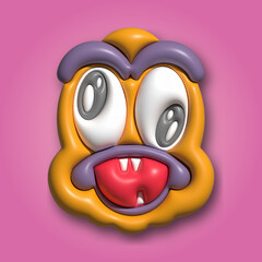 Cute character 3D vector design