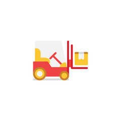 forklift flat icon