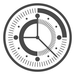 Circular measurement performance meter icons. Speed meter, pressure gauge and other.