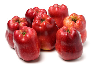 Red apples isolated on white background