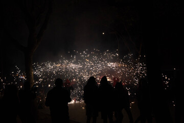 fireworks in the city