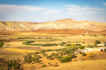 landscape in rif mountains, morocco, north africa, desert