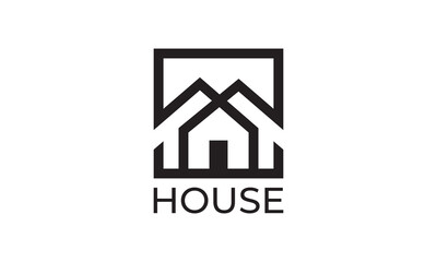 home square logo graphic design vector illustration in line art style. good for brands, advertising, real estate, construction, etc.