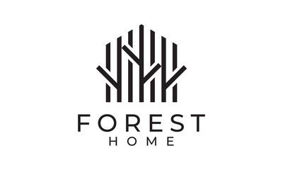 tree home logos. nature house simple modern creative logo illustration design. creative real estate logo concept.