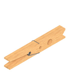 3d rendering illustration of a clothespin