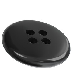 3d rendering illustration of a clothing button