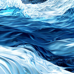 Fototapeta premium Abstraction background of colorful liquid. 3D render the abstract background in a wave. 
