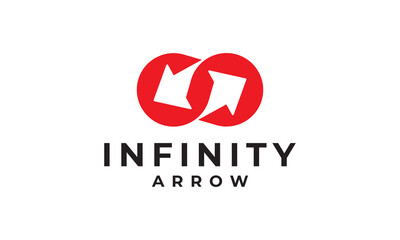 infinity arrow logo icon design