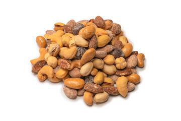  A group of almonds, pistachios, walnuts, macadamia, cashews.