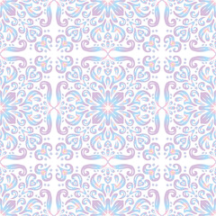 Hand drawn vintage floral pattern background