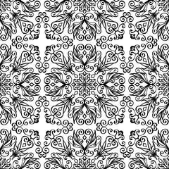 Hand drawn vintage floral pattern background