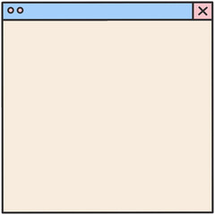 Cute Pastel Web Browser Window Frame