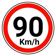 Speed limit 90 km/h