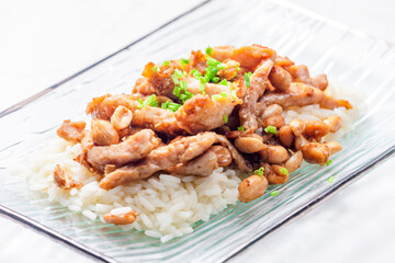 chicken kung pao with rice