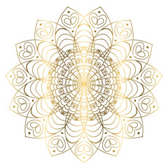 Beautiful golden mandala illustration