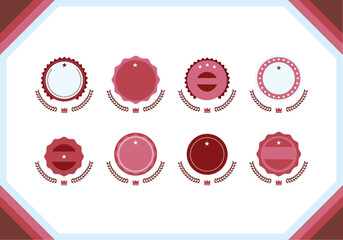 Circle Round Star Badge Quality Premium Collection