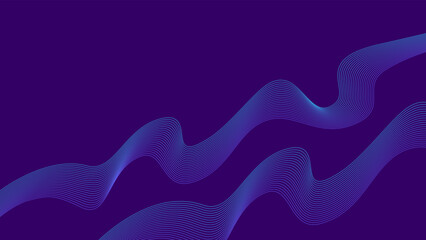 Dark background Blue wave lines. Flowing Purple waves design Abstract digital wave. Flow. Line Vector illustration for tech futuristic innovation concept modern Background Graphic design EPS10  Curves
