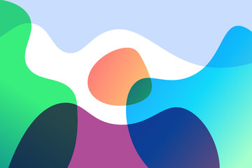 colorful abstract background with circles which illustrates a human silhouette